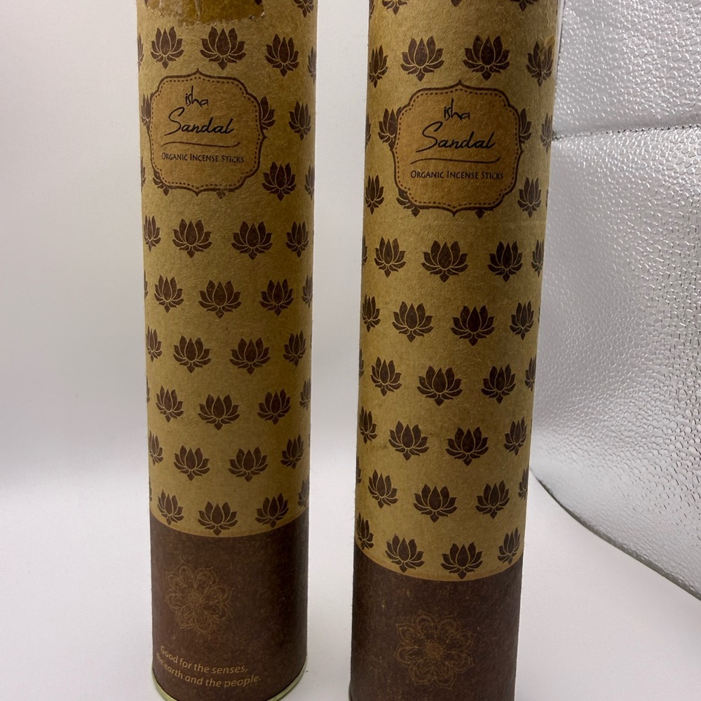 2 Pack Of 50 Isha Life Pure Sandalwood Incense Sticks Hand Rolled Organic